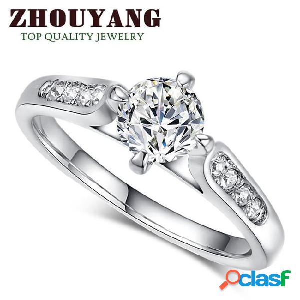 Top quality zyr064 classic wedding ring 18k white gold