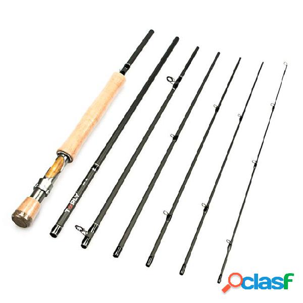 Toply 9ft fly fishing rod graphite 7 in 1 sections rod
