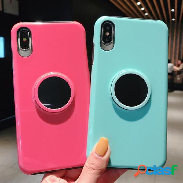 Tpu phone case cover with the same mirror expandable grip