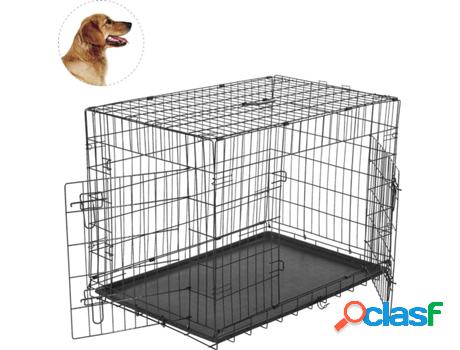 Transportín para Perros PAWHUT (Negro - 122x77x82cm - Acero