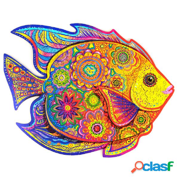 UNIDRAGON Rompecabezas Shining Fish 196 piezas de madera M