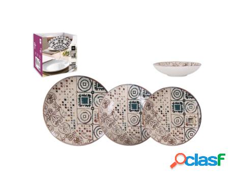 Vajilla Creta Porcelana 12 Piezas