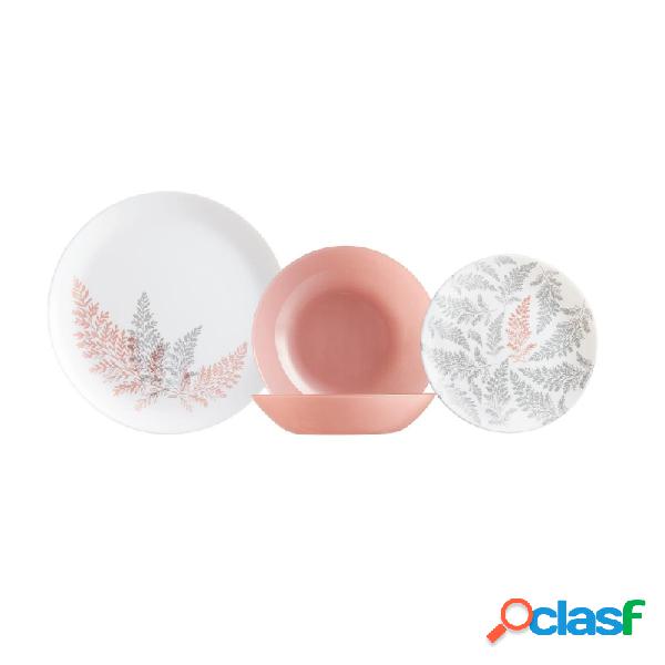 Vajilla luminarc cyrus blush 18 piezas