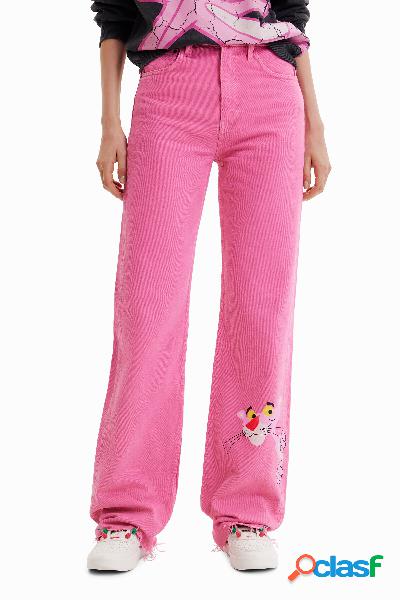 Vaqueros Wide leg Pink Panther - RED - 34