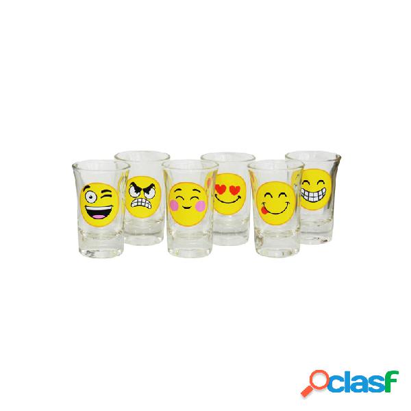 Vaso chupito emoji 6 piezas