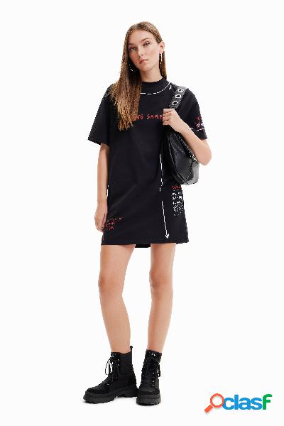 Vestido camiseta oversize arty - BLACK - L