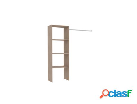 Vestidor de Madera con 3 Estantes y Un Armario CONCEPT U