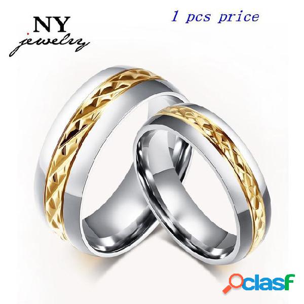 Vintage wedding ring for women men 18k gold plated cutting