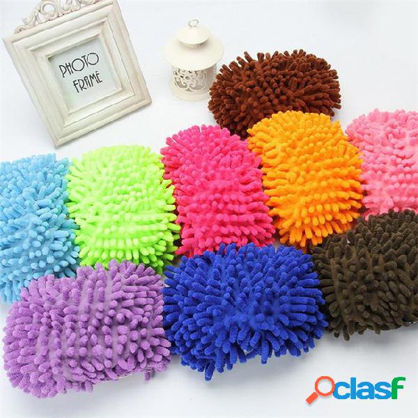 Wearable mop chenille shoe cover wipe the slippers mopping