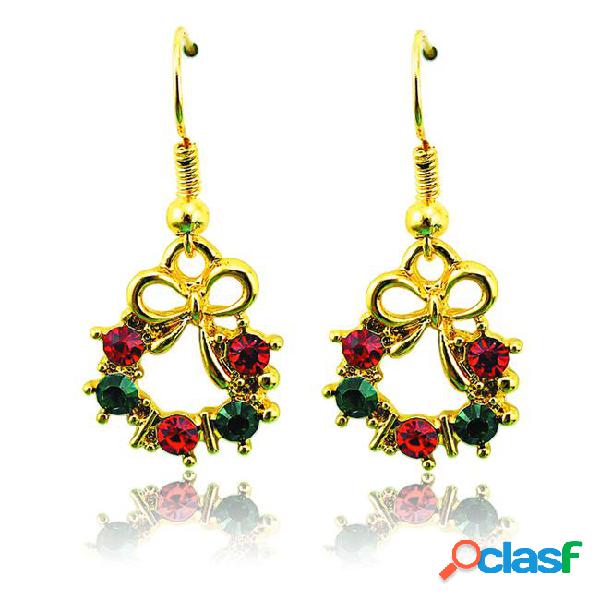 Wholease christmas gifts charms earrings fashion gold plated