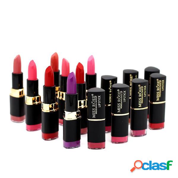 Wholesale-24pcs/set brand makeup lipsticks miss rose 3d