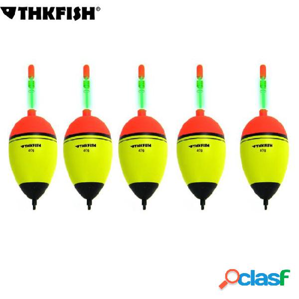 Wholesale- 5 pcs 40g eva floats for fishing with 10pcs glow