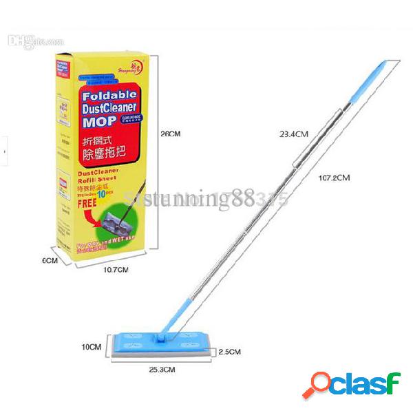 Wholesale-dust foldable mop flat mop rotation type