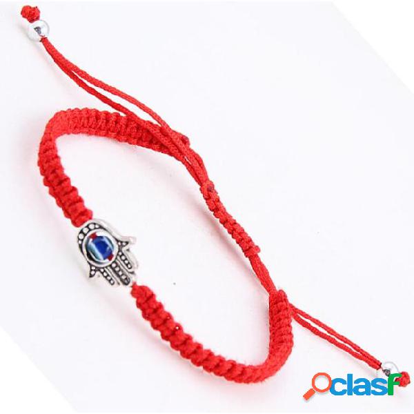 Wholesale fashion 10pcs silver hamsa hand&lucky red string
