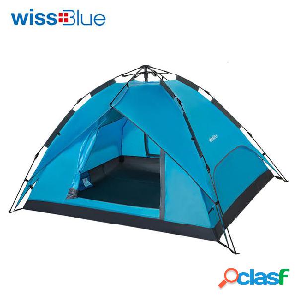 Wholesale- wissblue automatic tent fiberglass ultralight 3-4