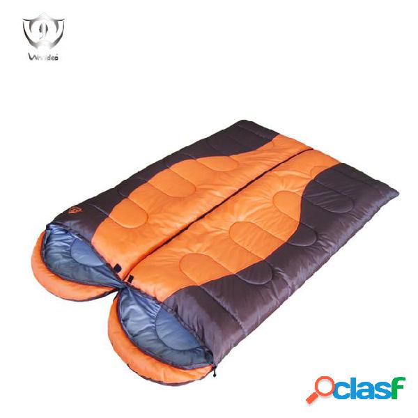Wnnideo 2 person splicing sleeping bag worm thickened
