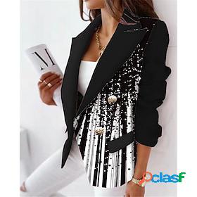 Women's Blazer with Pockets Color Gradient Stylish Long