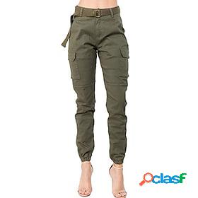 Women's Cargo Pants Joggers Cuffed Cargo Army Green Fashion