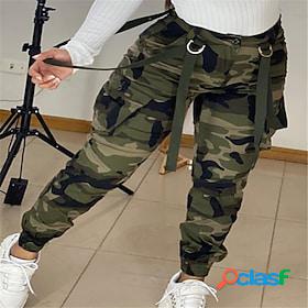 Women's Cargo Pants Pants Trousers Army Green Active Mid