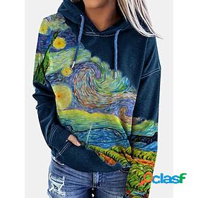 Women's Galaxy Graphic Abstract Pullover Hoodie Sweatshirt
