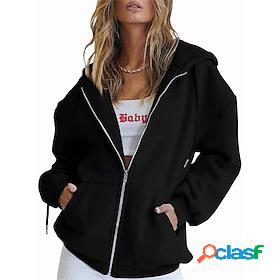 Women's Hoodie Jacket Outdoor Daily Wear Going out Casual