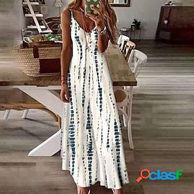 Women's Maxi long Dress A Line Dress Green Blue White Gray