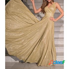 Women's Party Dress Swing Dress Long Dress Maxi Dress Gold