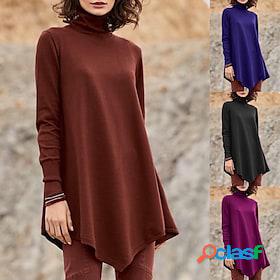 Women's Shirt Blouse Rose Purple dark caramel color Black