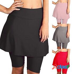 Women's Yoga Skirt Tummy Control Butt Lift Quick Dry 2 in 1