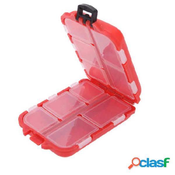 Y0339r fishing tackle box 10 compartments small size for