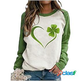 ladies love four-leaf clover print sweatshirt, st patrick