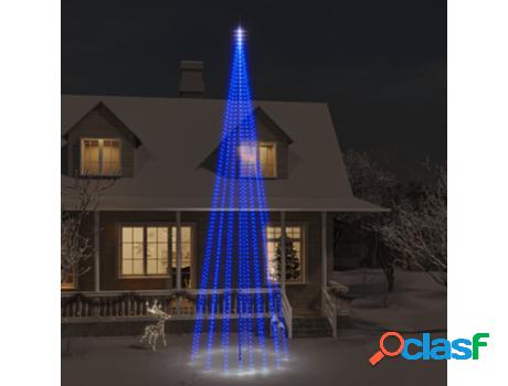 Árbol de Navidad VIDAXL En Asta de Bandera 1134 LED (Azul -