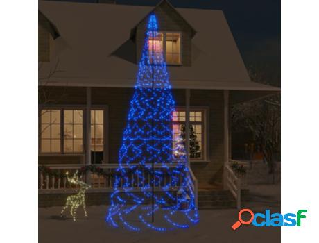 Árbol de Navidad VIDAXL En Asta de Bandera 1400 LED (Azul -