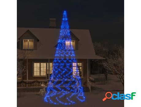 Árbol de Navidad VIDAXL En Asta de Bandera 3000 LED (Azul -