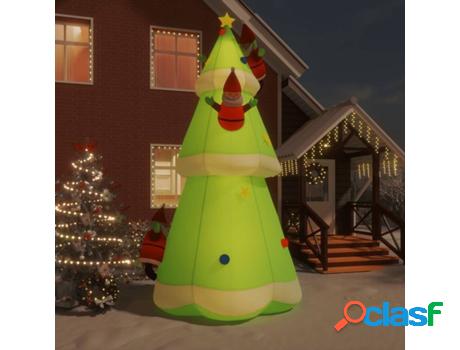 Árbol de Navidad VIDAXL Hinchable con LED (Multicolor - 500