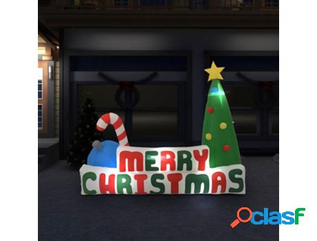 Árbol de Navidad VIDAXL Inflable Merry Christmas con LED