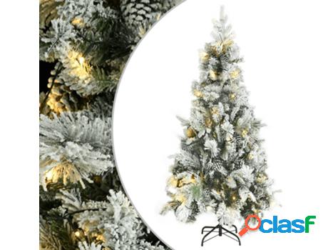 Árbol de Navidad VIDAXL con Nieve, Luces LED y Piñas