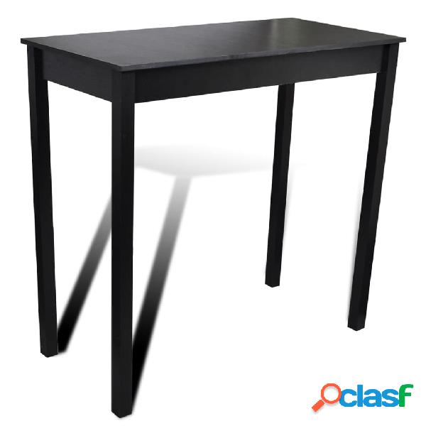 vidaXL Mesa alta negra de MDF 115x55x107 cm