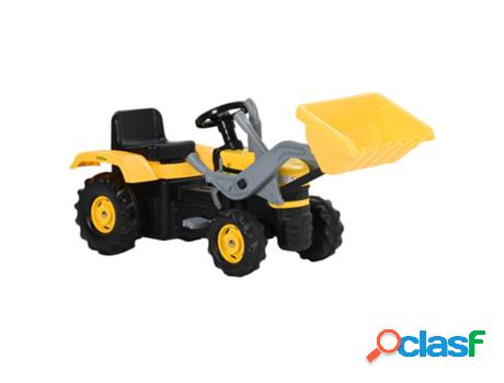vidaXL Tractor de pedales con excavadora para niños
