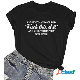 womens a wise woman once said graphic cute cotton funny tees