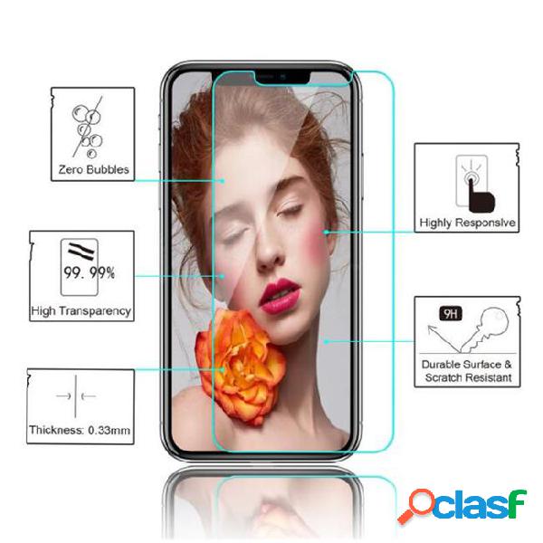0.3mm 2.5d 9h for iphone xs xr xs max tempered glass film