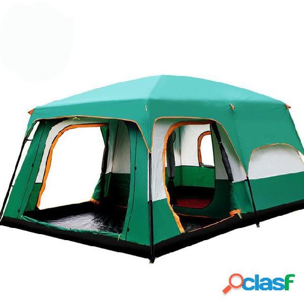 0utdoor double layer ultra wide 6 12 2 1 hall family camping