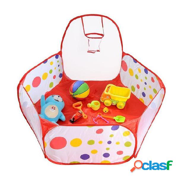1.5m kids ball pit tent playpen with basketball hoop and