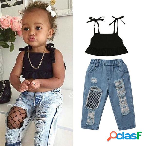 1-6years kids baby girls summer outfits fashion party