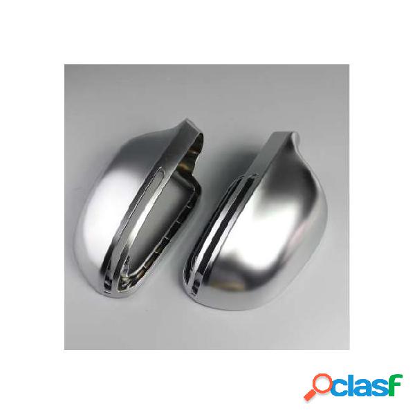 1 pair of matte chrome rearview mirror cover protection cap
