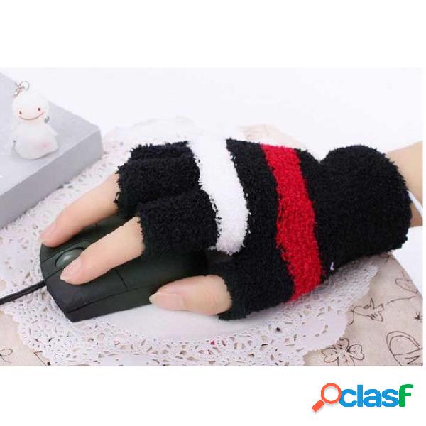 1 pair usb gloves electric hand warming keep warm heated