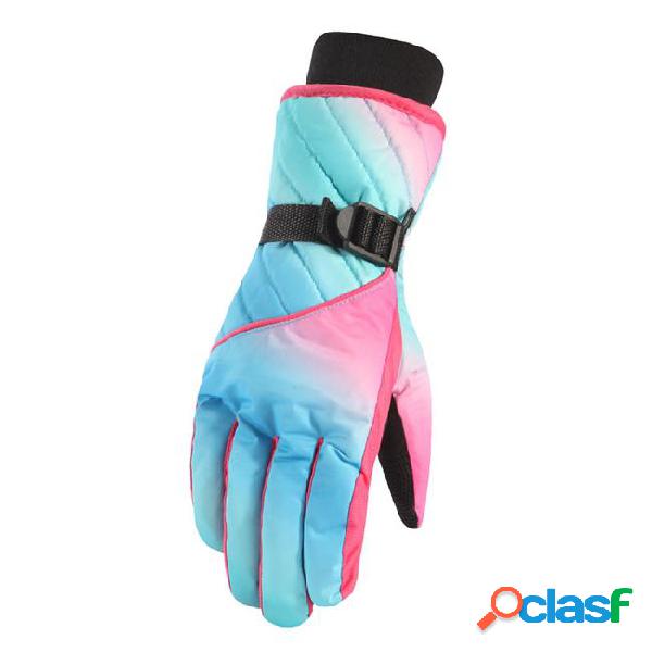 1 pair women winter outdoor skiing touchscreen gloves