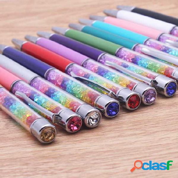 1 pcs hot novelty colorful crystal ballpoint pen fashion