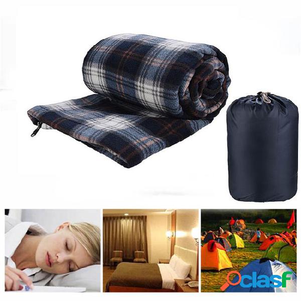 1 pcs portable ultra-light polar fleece sleeping bag outdoor