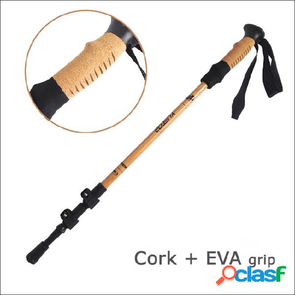 1 piece bamboo light yellow bastones trekking outdoor nordic